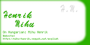 henrik mihu business card